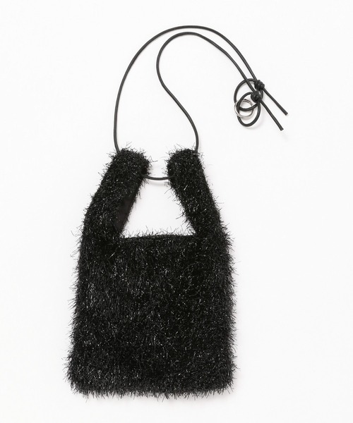 HARE(ハレ)の「ラメフリンジショッパーバッグ(HARE)(ショルダーバッグ・レディース・ガンメタ/ブラック・FREE)」の12枚目の写真
