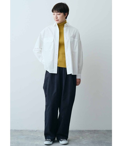 THREE FIFTY STANDARD(スリーフィフティースタンダード)の「THREE FIFTY STANDARDコットン100%のリブタートル(ニット/セーター・レディース・チャコール/グレー系その他/マスタード・MEDIUM/LARGE/X-LARGE/XX-LARGE)」の11枚目の写真