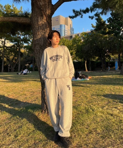 WudgeBoy(ワッジボーイ)の「college logo sweat(スウェット・レディース・ネイビー/杢グレー・MEDIUM/LARGE)」の9枚目の写真