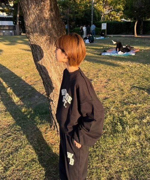 WudgeBoy(ワッジボーイ)の「college logo sweat(スウェット・レディース・ネイビー/杢グレー・MEDIUM/LARGE)」の7枚目の写真