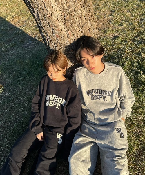 WudgeBoy(ワッジボーイ)の「college logo sweat(スウェット・レディース・ネイビー/杢グレー・MEDIUM/LARGE)」の14枚目の写真