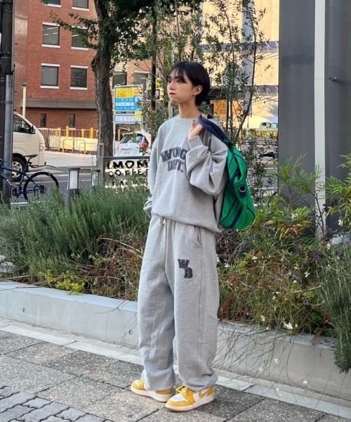 WudgeBoy(ワッジボーイ)の「college logo sweat(スウェット・レディース・ネイビー/杢グレー・MEDIUM/LARGE)」の10枚目の写真