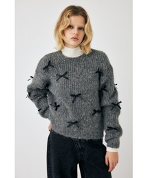 ニット/セーター moussy - MOUSSY RIBBON FANCY KNIT MOUSSY | RIBBON FANCY ニットトップス (ニット ) |SHEL'TTER