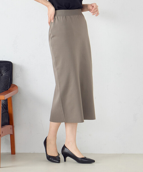 COMME CA MODELS（コムサモデルズ）の「ニットスカート（スカート・レディース・ブラック/モカ・SMALL/MEDIUM/LARGE）」の2枚目の写真