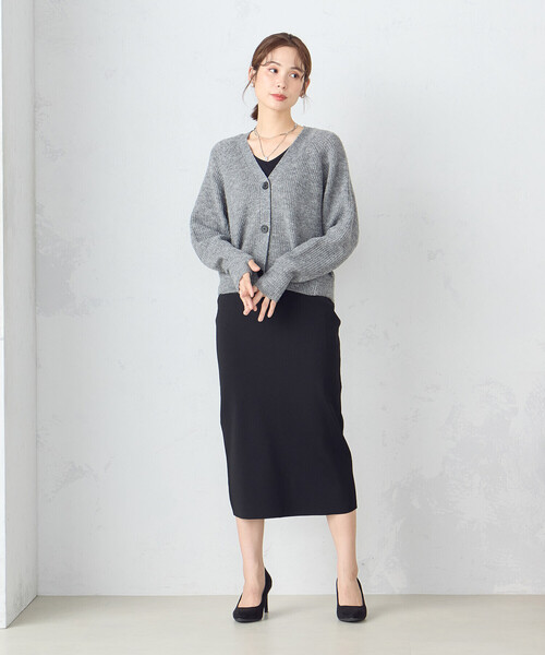 COMME CA MODELS（コムサモデルズ）の「ニットスカート（スカート・レディース・ブラック/モカ・SMALL/MEDIUM/LARGE）」の4枚目の写真