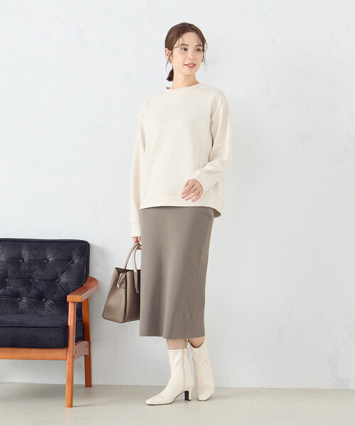 COMME CA MODELS（コムサモデルズ）の「ニットスカート（スカート・レディース・ブラック/モカ・SMALL/MEDIUM/LARGE）」の6枚目の写真