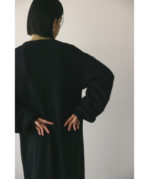 STYLEMIXER(スタイルミキサー)の「ブークレスリーブニットワンピース(ワンピース・レディース・ライトベージュ/ブラック・SMALL/MEDIUM)」の9枚目の写真