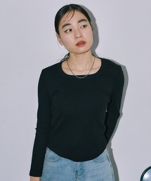 LIENCOEUR | テレコUネックロンT(Tシャツ/カットソー)