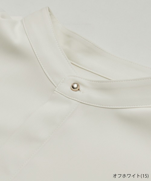 ROPE' PICNIC（ロペピクニック）の「バックプリーツシャツブラウス（シャツ/ブラウス・レディース・ベージュ系その他/オフホワイト/ネイビー・38）」の16枚目の写真