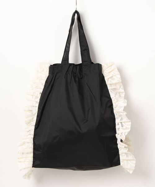 RehersalL(リハーズオール)の「☆【RehersalL】ナイロンレースフリルバッグ WG1055(トートバッグ・レディース・ブラック/オレンジ/グリーン・FREE)」の4枚目の写真