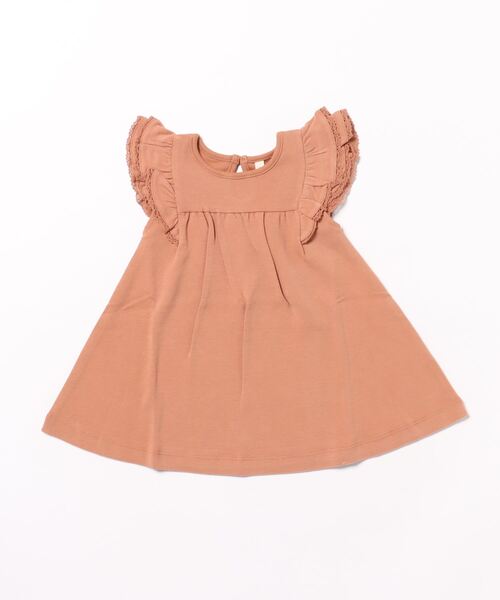 【セール】《Quincy Mae》FLUTTTER DRESS | AMBER（その他ベビー用品）｜Quincy Mae（クインシーメイ）