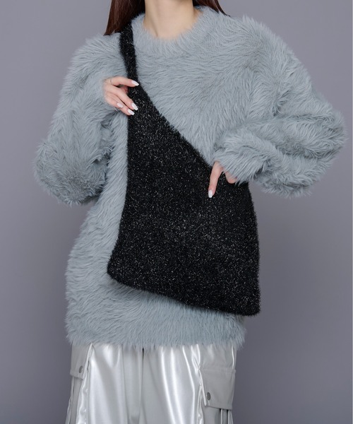 Ellno Loset(エルノロゼット)の「フクレジャガードドロストトートバッグ(トートバッグ・メンズ・ブラック/オフホワイト・FREE)」の12枚目の写真