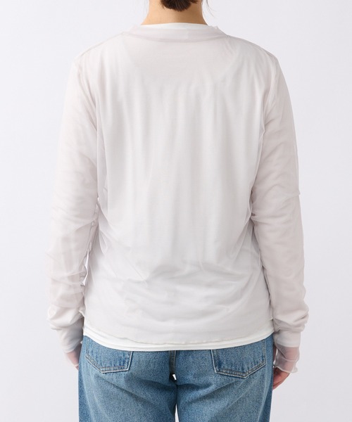 RIVE DROITE（リヴドロワ）の「チュールレイヤードロンT（Tシャツ/カットソー・レディース・ライトグレー/ベージュ・FREE）」の22枚目の写真