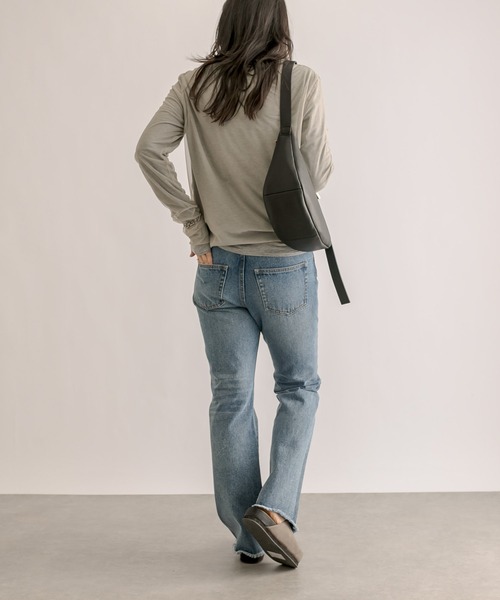 RIVE DROITE（リヴドロワ）の「チュールレイヤードロンT（Tシャツ/カットソー・レディース・ライトグレー/ベージュ・FREE）」の6枚目の写真