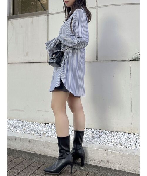 dazzlin(ダズリン)の「2WAYショートミニシャツワンピース(ワンピース・レディース・ピンク/ネイビー/オフホワイト/イエロー・FREE)」の15枚目の写真