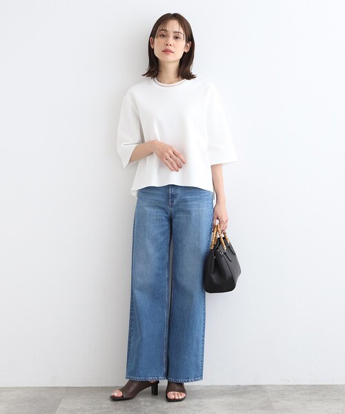 INDIVI（インディヴィ）の「◇【洗える／6分袖／Tシャツライク