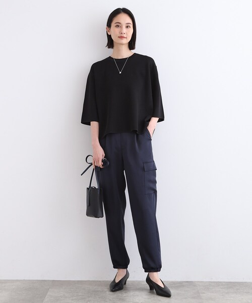 INDIVI（インディヴィ）の「◇【洗える／6分袖／Tシャツライク