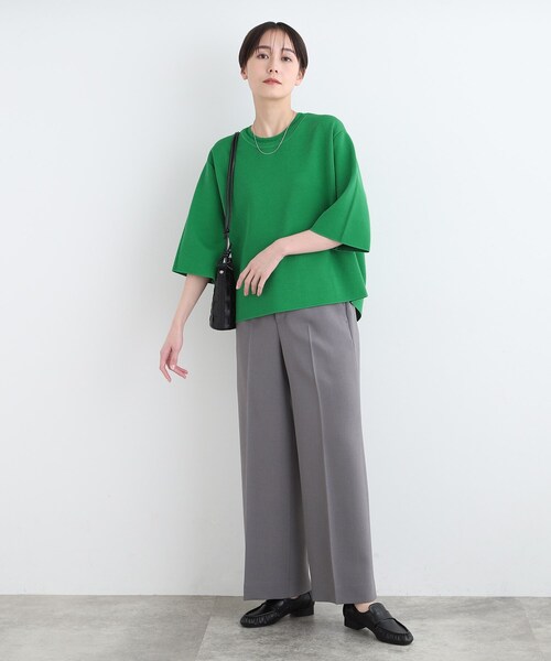 INDIVI（インディヴィ）の「◇【洗える／6分袖／Tシャツライク
