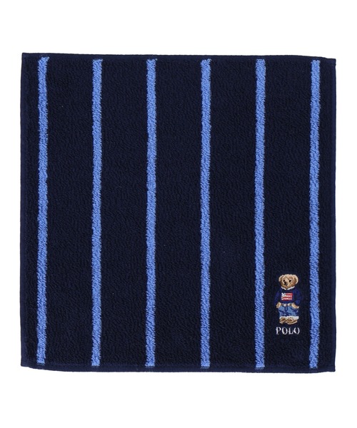 POLO RALPH LAUREN（ポロ ラルフ ローレン）の「POLO RALPH LAUREN/紳士ミニタオル<ベア縦ライン>（ハンカチ/ハンドタオル・メンズ・ブルー/グリーン/アイボリー・FREE）」の6枚目の写真
