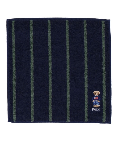 POLO RALPH LAUREN（ポロ ラルフ ローレン）の「POLO RALPH LAUREN/紳士ミニタオル<ベア縦ライン>（ハンカチ/ハンドタオル・メンズ・ブルー/グリーン/アイボリー・FREE）」の5枚目の写真