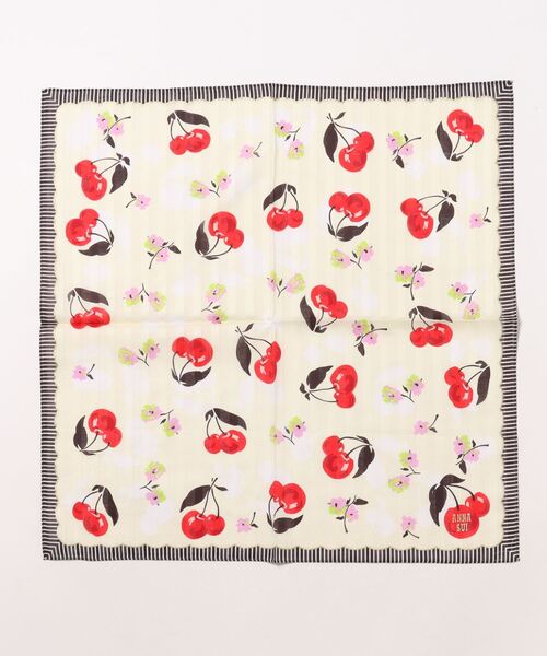 ANNA SUI（アナスイ）の「チェリー柄プリントハンカチ（ハンカチ