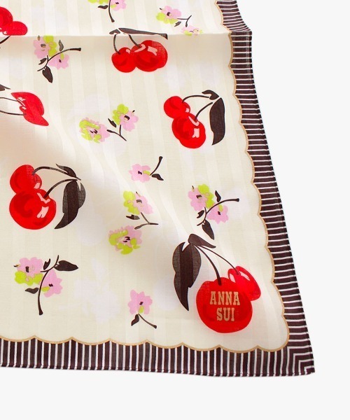 ANNA SUI（アナスイ）の「チェリー柄プリントハンカチ（ハンカチ