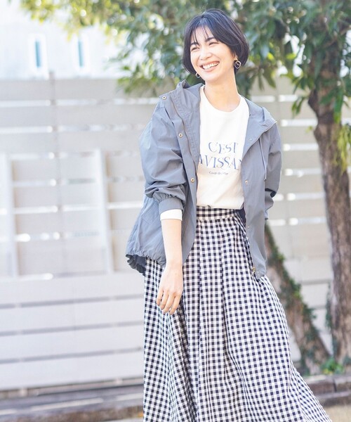 ANY（エニィ）の「ロゴロングTシャツ（Tシャツ/カットソー・レディース・アイボリー系5/アイボリー系/グレー系・F）」の15枚目の写真