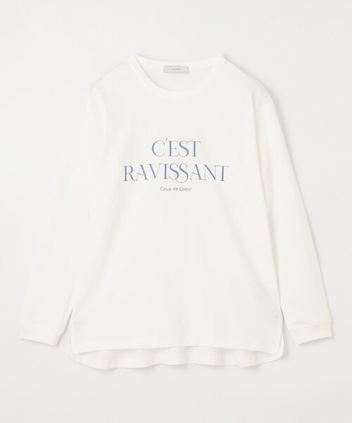 ANY（エニィ）の「ロゴロングTシャツ（Tシャツ/カットソー・レディース・アイボリー系5/アイボリー系/グレー系・F）」の18枚目の写真