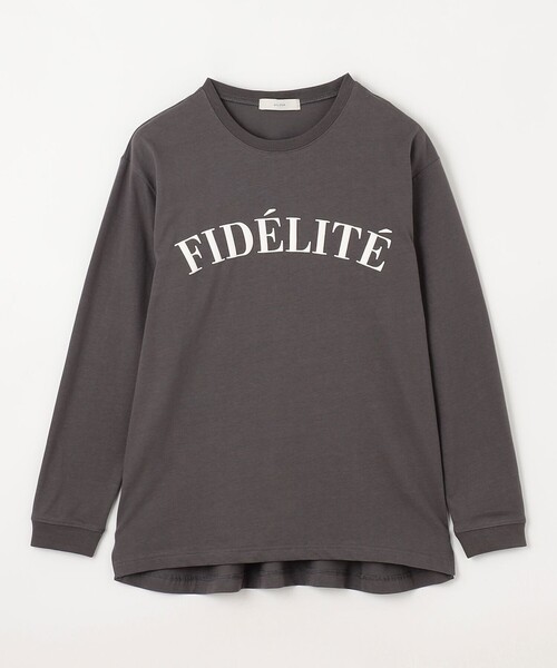 ANY（エニィ）の「ロゴロングTシャツ（Tシャツ/カットソー・レディース・アイボリー系5/アイボリー系/グレー系・F）」の22枚目の写真