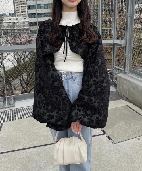 mellowneon(メロウネオン)の「パフスリーブラインニット(ニット/セーター・レディース・ブラック/ホワイト/ベージュ/アイボリー・FREE)」の11枚目の写真