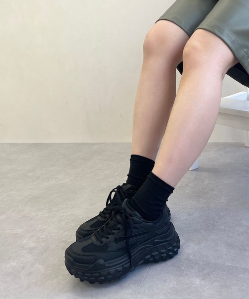 変形ボリュームソール スニーカー セール】変形 ボリュームソール スニーカー OT3734 厚底