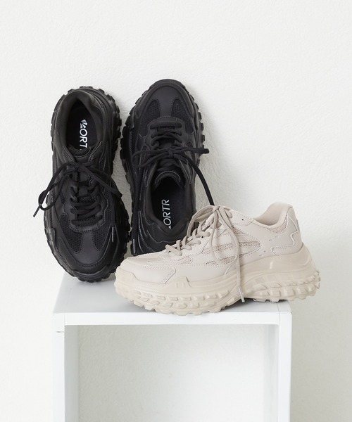 セール】変形 ボリュームソール スニーカー OT3734 厚底 ボリューム