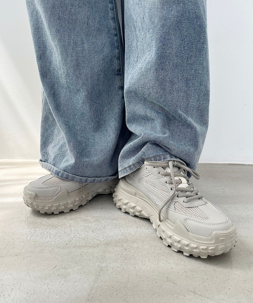 セール】変形 ボリュームソール スニーカー OT3734 厚底 ボリューム