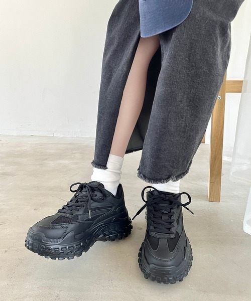 セール】変形 ボリュームソール スニーカー OT3734 厚底 ボリューム