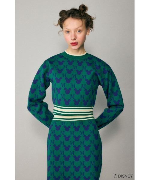 【セール】MD MONOGRAM KNIT トップス（ニット/セーター）｜Disney SERIES CREATED by MOUSSY（ディズニーシリーズクリエイテッドバイマウジー）