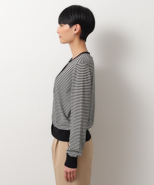 OPAQUE.CLIP(オペークドットクリップ)の「◆UV クルーネックニットカーディガン【洗濯機洗い可】(カーディガン/ボレロ・レディース・ベビーピンク/ブラック/ホワイト系3/グレー/ライトブルー・40/38/36/42)」の12枚目の写真