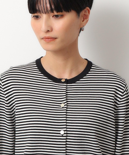 OPAQUE.CLIP(オペークドットクリップ)の「◆UV クルーネックニットカーディガン【洗濯機洗い可】(カーディガン/ボレロ・レディース・ベビーピンク/ブラック/ホワイト系3/グレー/ライトブルー・40/38/36/42)」の14枚目の写真