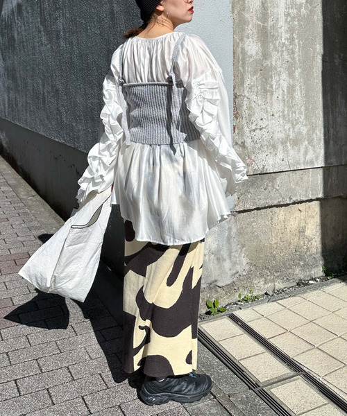 アルシーヴ archives ＜limited＞FRILLY BLOUSE×BUSTIER （OFWH） 楽天市場】＜limited＞FRILLY BLOUSE