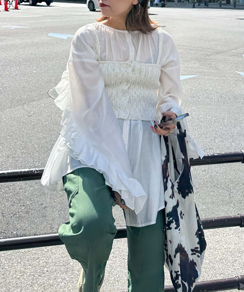アルシーヴ archives ＜limited＞FRILLY BLOUSE×BUSTIER （OFWH） アルシーヴ archives ＜limited＞FRILLY BLOUSE×BUSTIER （OFWH