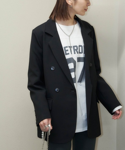 Auntie Rosa Holiday(アンティローザホリデー)の「オーバーサイズテーラージャケット(テーラードジャケット・レディース・ブラック・FREE)」の3枚目の写真