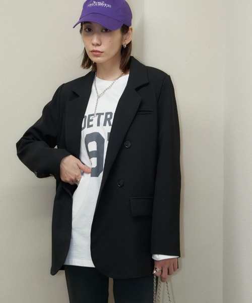 Auntie Rosa Holiday(アンティローザホリデー)の「オーバーサイズテーラージャケット(テーラードジャケット・レディース・ブラック・FREE)」の6枚目の写真