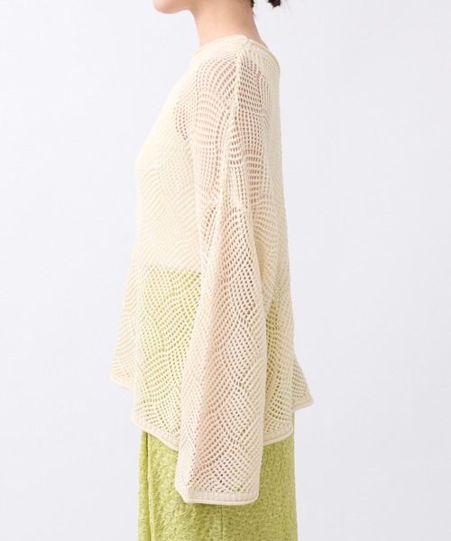 un dix cors(アンディコール)の「メッシュニット(ニット/セーター・レディース・ブルー/アイボリー/ブラック・FREE)」の14枚目の写真