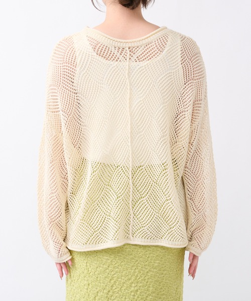 un dix cors(アンディコール)の「メッシュニット(ニット/セーター・レディース・ブルー/アイボリー/ブラック・FREE)」の15枚目の写真