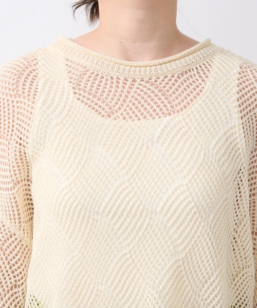 un dix cors(アンディコール)の「メッシュニット(ニット/セーター・レディース・ブルー/アイボリー/ブラック・FREE)」の17枚目の写真
