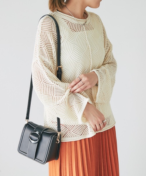 un dix cors(アンディコール)の「メッシュニット(ニット/セーター・レディース・ブルー/アイボリー/ブラック・FREE)」の11枚目の写真