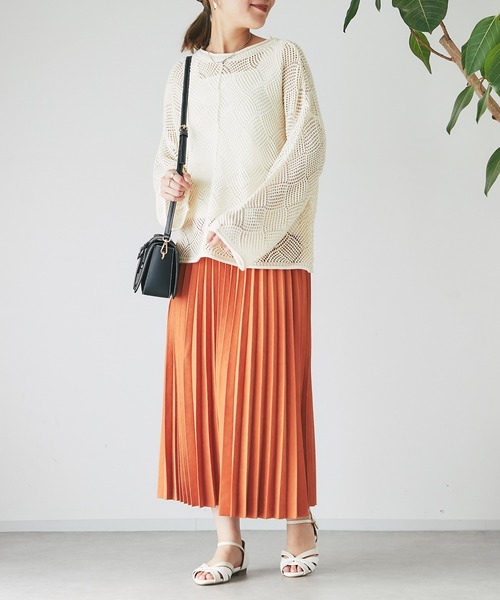 un dix cors(アンディコール)の「メッシュニット(ニット/セーター・レディース・ブルー/アイボリー/ブラック・FREE)」の4枚目の写真