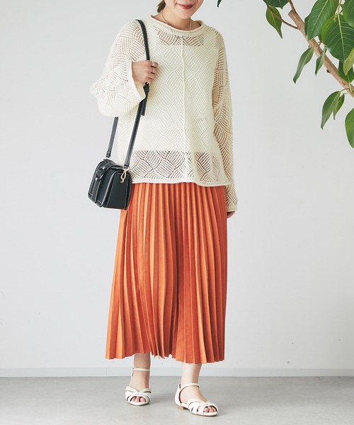 un dix cors(アンディコール)の「メッシュニット(ニット/セーター・レディース・ブルー/アイボリー/ブラック・FREE)」の7枚目の写真