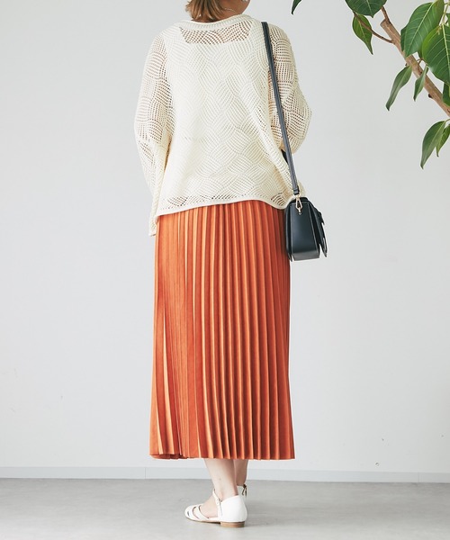 un dix cors(アンディコール)の「メッシュニット(ニット/セーター・レディース・ブルー/アイボリー/ブラック・FREE)」の6枚目の写真