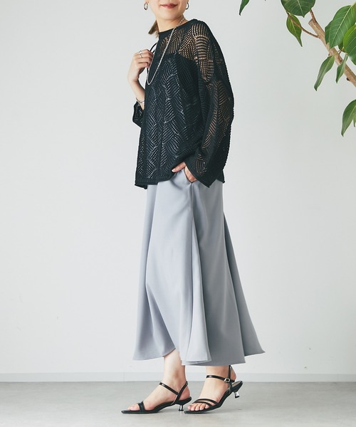 un dix cors(アンディコール)の「メッシュニット(ニット/セーター・レディース・ブルー/アイボリー/ブラック・FREE)」の21枚目の写真