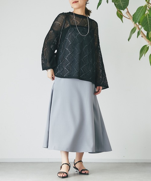 un dix cors(アンディコール)の「メッシュニット(ニット/セーター・レディース・ブルー/アイボリー/ブラック・FREE)」の20枚目の写真